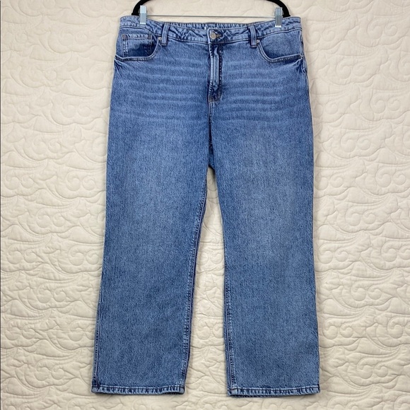 R Jeans High Rise Straight Leg Relaxed Fit Acid Wash - Picture 1 of 10